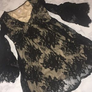 Black Lace Dress with Beautiful Sleeves